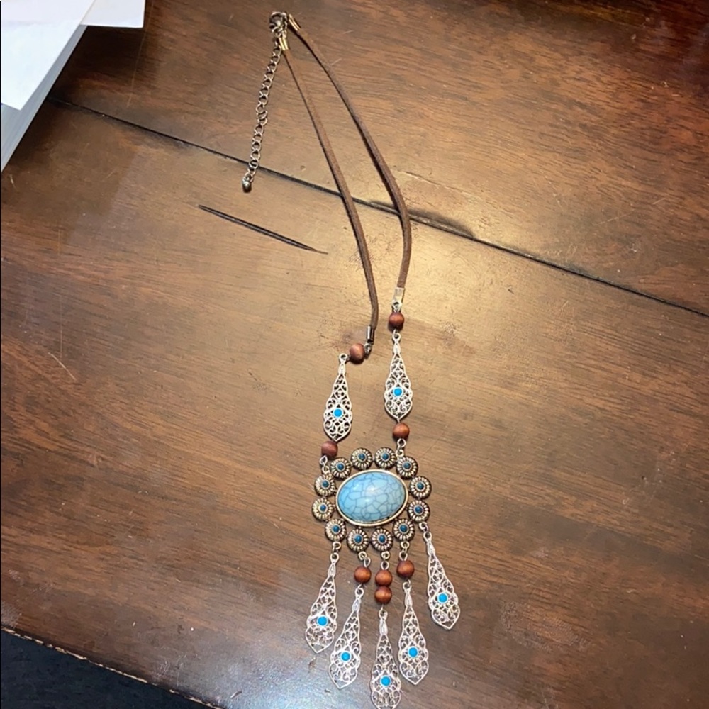 Blue stone necklace